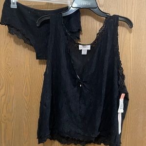 3X Black Lace Nightie set